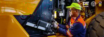 Barloworld expert servicing a Cat® machine